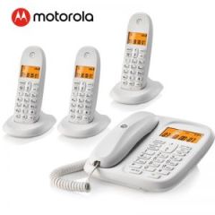 摩托罗拉 子母电话机 CL103C 一拖三 无线 2.4GHz 白色
