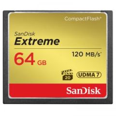 闪迪/SANDISK 至尊极速 CF卡 SDCFXSB-064G-Z46 64GB 读速120MB/s 写速85MB/s 至尊极速存储卡 UDMA7 金色