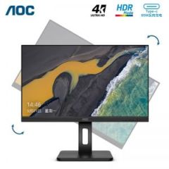 AOC 电脑显示器 U27P2C 27英寸 分辨率3840*2160 屏幕比例16:9 3年质保 黑色
