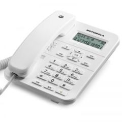 摩托罗拉 电话机 CT202C 来电显示 自动IP拨号 转接 最后号码重播 时间日期闹钟设置 白色