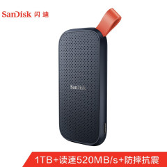 闪迪/SANDISK 固态移动硬盘 SDSSDE30-1T00-Z25 容量  1TB 接口 Type-C USB 3.1 速度 520MB/秒 黑色
