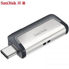 闪迪/SANDISK 至尊高速优盘 SDDDC2-064G-Z46 64GB Type-C 64GB USB 3.1双接口OTG 银黑