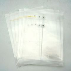欧标 透明绳扣式文件袋 B2263 A4 18C  PP料 6个/包 白色