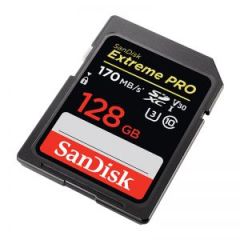 闪迪/SANDISK SD存储卡 SDSDXXY-128G-ZN4IN 128GB  U3 C10 V30 4K至尊超极速版 读速170MB/s 写速90MB/s 黑色