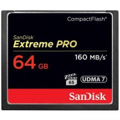闪迪/SANDISK 至尊超极速 CF卡 SDCFXPS-064G-Z46 64GB 读速160MB/s 写速150MB/s 至尊超极速存储卡 UDMA7 黑色