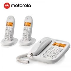 摩托罗拉/Motorola 电话机 CL102C 无线 一拖二 白色