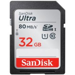 闪迪/SANDISK 至尊高速 SD卡 SDSDUNC-032G-ZN6IN 32GB 读速80MB/s SDHC UHS-I存储卡 Class10 灰色