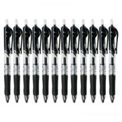 欧标 办公专用中性笔 B1252 0.5mm 不锈钢双弹簧子弹笔头 按挚式 12支/盒 黑色